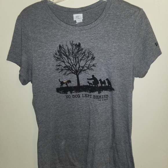 Dog Is Good Tops - Gray Graphic Tee - No Dog Left Behind